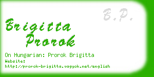 brigitta prorok business card